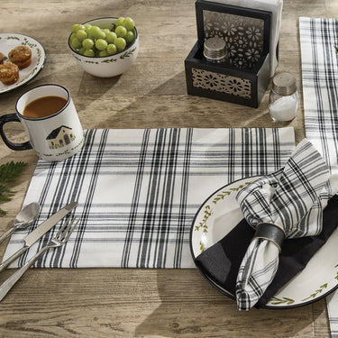 Onyx And Ivory Waffle Dishtowel Set of 12 Park Designs - The Fox Decor